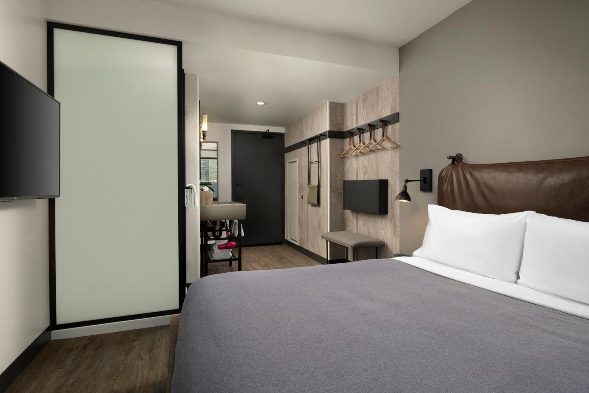 Queen Room City View Windows on Two Sides Hearing Accessible